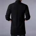 thumbnail image 6 of Men's Knitted Cardigan Chenille Lapel Buttonless Solid Color Simple Business Casual Mens Cardigan Black 4XL, 6 of 6