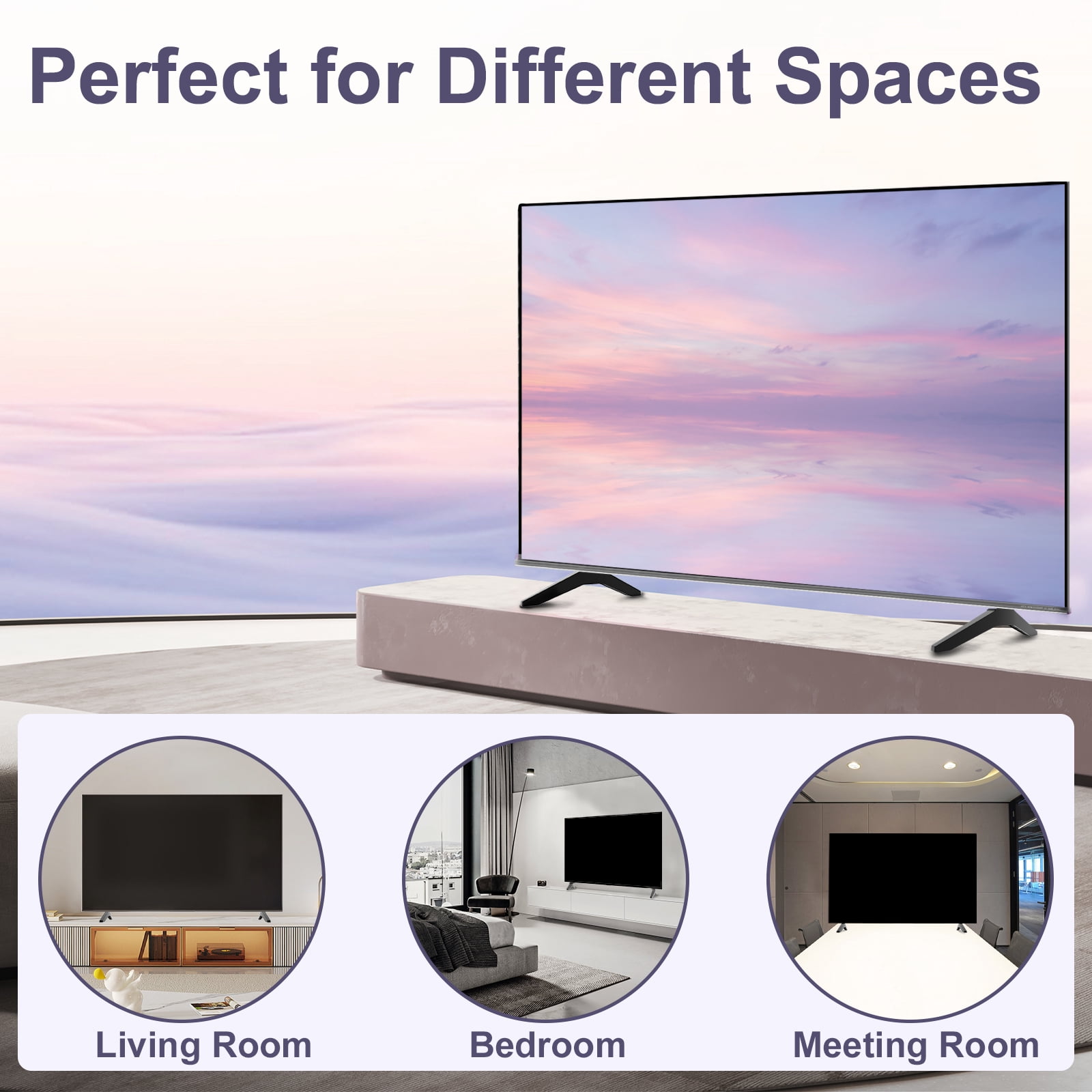 TV Stand Legs for 43 Inch LG TV Legs 43UK6200 43UK6090 43LK5700PUA 43UM7300 43UN6900PUB 43LJ5500 43LJ550M 43LJ5550 MAM645839 AAN76009325 AAN76009305 AAN76009358 with Screw