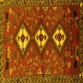 thumbnail image 1 of Ahgly Company Machine Washable Indoor Square Persian Yellow Traditional Area Rugs, 5' Square, 1 of 4
