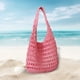 thumbnail image 5 of Bolso de playa bohemio de paja y crochet | Bolso de playa bohemio para mujer y niña | Cierre con solapa y cordón | Mochila informal, bolso de hombro y bandolera para verano, 5 of 8