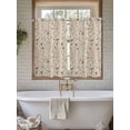 thumbnail image 7 of Tier Curtains 45 Inches Long, Flowers Birds Window Treatment Curtain Drapes, Country Retro Botanical Floral Branches Window Half Privacy Curtains for Bedroom Bathroom, 42"x45", 2 Panels, 7 of 7