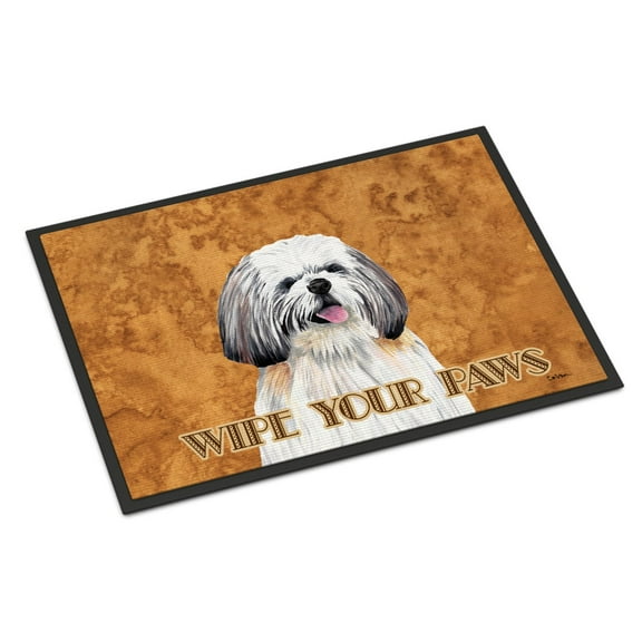 Carolines Treasures SC9128JMAT Shih Tzu Door Mat Indoor Rug or Outdoor Welcome Mat 24x36 Doormat 36"L x 24"W multicolor
