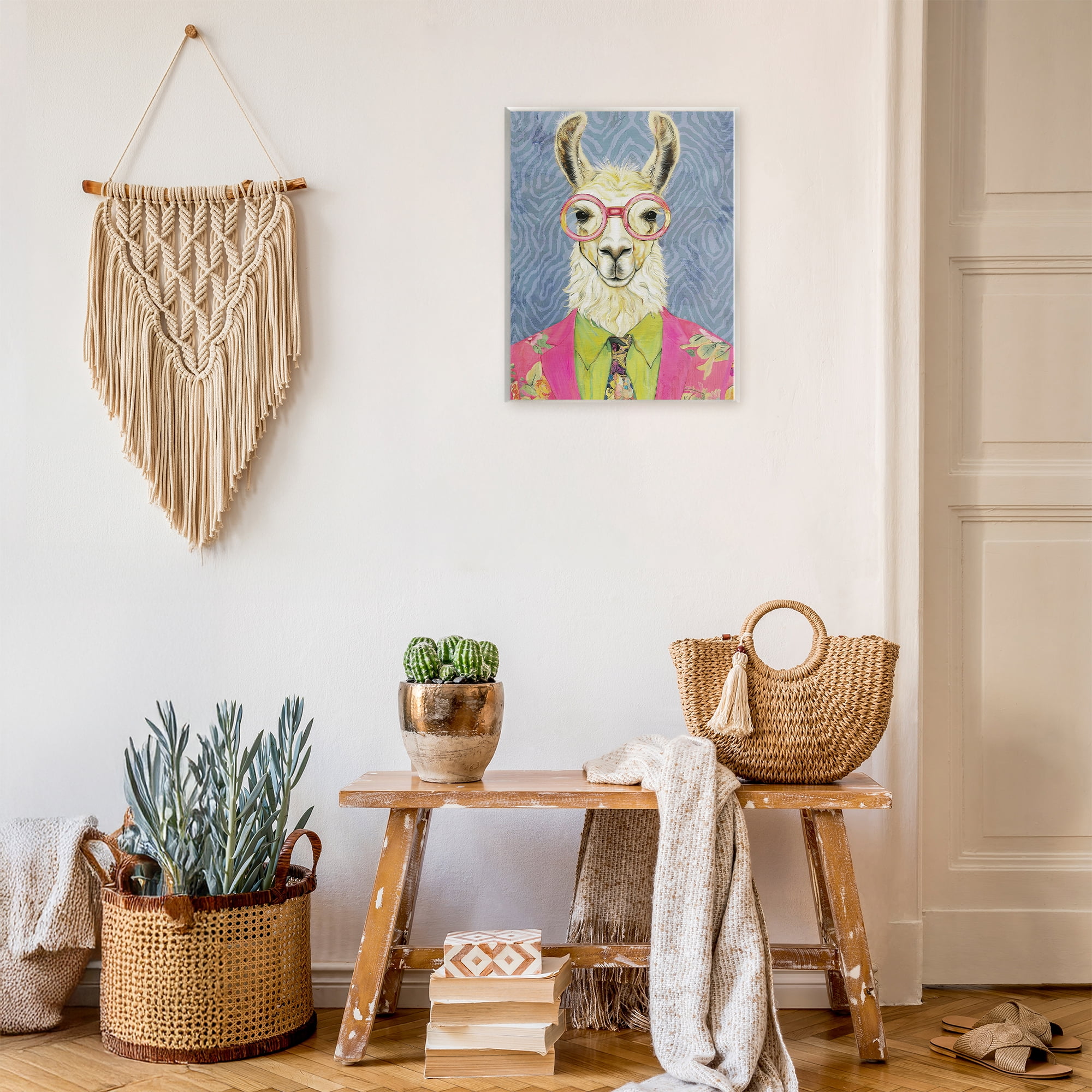 Stupell Industries Bright Gaze Llama Wall Plaque Art, design by Svetlana Aleynikova