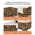 thumbnail image 6 of Fashion Wild Style Bed Skirt Vintage Brown Leopard Print Bed Skirts Queen Size 18 Inch Drop, Wrap Around Dust Ruffle&nbsp;Bedskirt with Adjustable Elastic Belt for Queen Size Beds, 6 of 7
