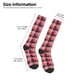 thumbnail image 2 of Fotbe Heart Plaid Calcetas Divertidas Estampadas para Hombre y Mujer, Calcetas de Algodón hasta la Rodilla para Caminar, Correr, Enfermería y Embarazo, 2 of 6