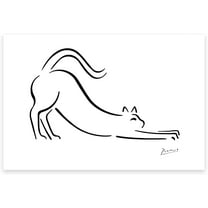 Aaheei Picasso Wall Art Prints - Picasso Poster - Cat Canvas Wall Art - Minimalist Wall Decor - Cat Home Decor Line Drawing Prints for Kitchen Bathroom Living Room