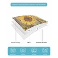 thumbnail image 4 of Twin Quilt Bedding Set, Farmhouse Sunflowers Reversible Summer Quilt 3 Pieces, Rustic Floral Buttterfly Wood Board Brown Lightweight Bedspreads Coverlets with 2 Pillow Shams for All Seasons, 4 of 5