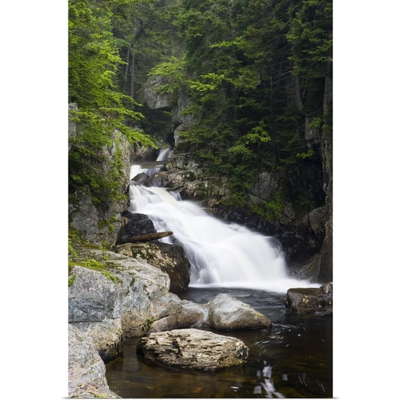 Great BIG Canvas | "Garfield Falls in Pittsburg, New Hampshire. East Branch of the Dead Diamond River" Art Print - 32x48