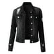 thumbnail image 1 of Chaqueta vaquera de manga larga con capucha y bolsillos para mujer, chaqueta vaquera con agujeros y reductora, cárdigan, 1 of 4