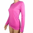thumbnail image 3 of Women's Crew Neck Long Sleeve Shirts Basic Loose Fit Layering Top Casual Solid Color Spring Trendy Blouse 2026 Dressy Lightweight Comfy Outfits Going Out Tops Ladies Fashion Trendy, 3 of 4