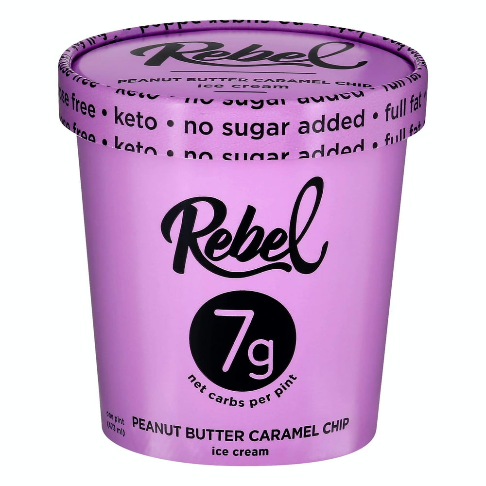 Rebel Ice Cream Peanut Butter Caramel Chip