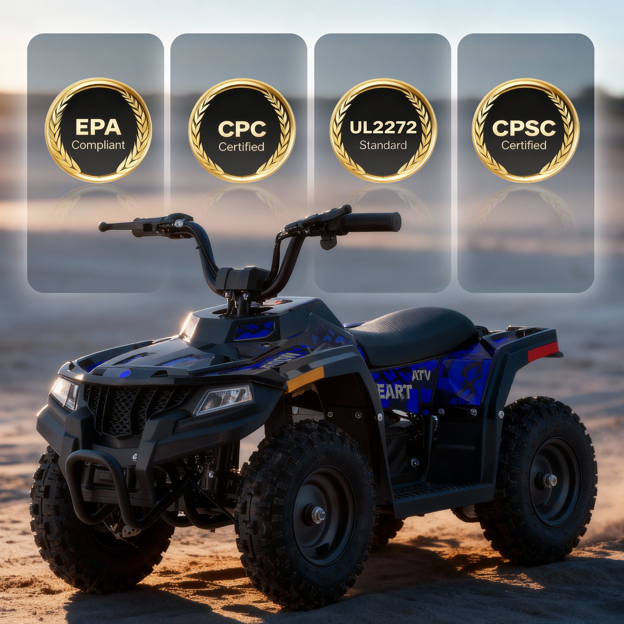 HOVER HEART Electric ATV, 36V 500W Powerful Motor, 8-10 Mile Range, Dual Suspensions