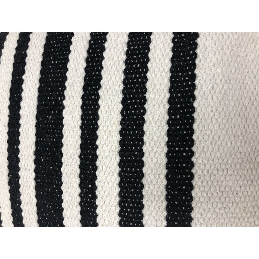 LR Home Elevate Cotton Pillow Set of 2 in White/Black, 22" x 22"
