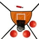 thumbnail image 3 of Aro de baloncesto para trampolín, tablero ligero con cuerdas de conexión, accesorio universal para trampolín para todas las edades, color naranja con tres bolas, 3 of 8