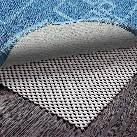 Non-slip carpet pad gripper works on any hard surface floor to hold the carpet securely in place