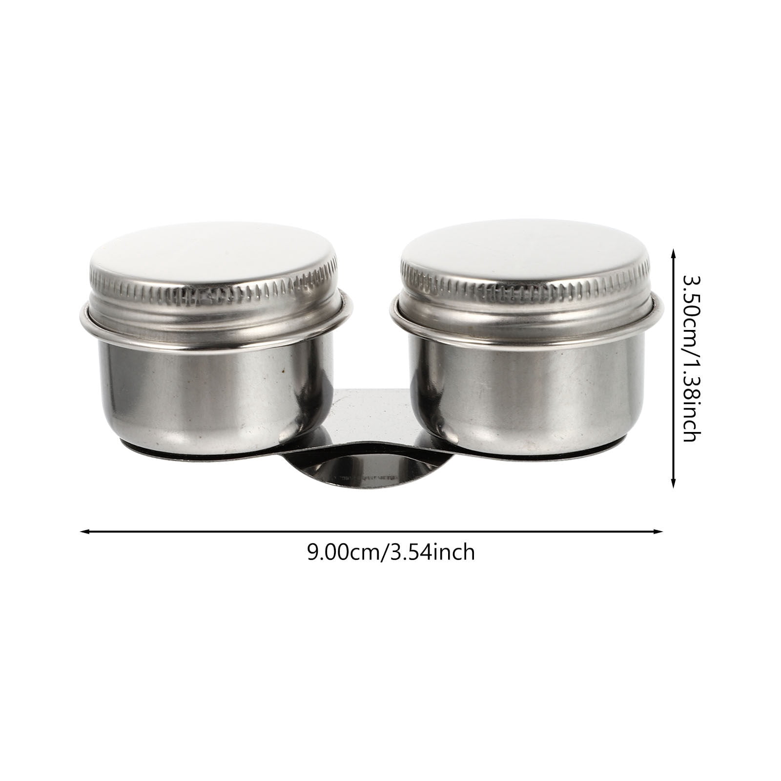 2 Pcs Tin Pen Pot Oil Painting Supplies Palette Cup Practical Brush Washing