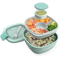 thumbnail image 2 of RRFDWQ-Bentgo Salad Container - 54 oz Bowl with 4-Compartment Toppings Tray, Leak-Proof Dressing Container, Reusable Fork, BPA-Free Lunch Box for Meal Prep & Food Storage; Removable Bento Tray (), 2 of 3
