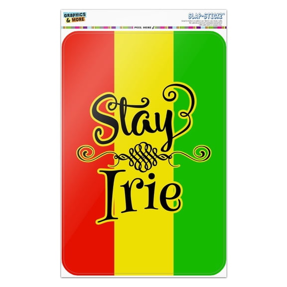 Stay Irie Rastafarian Flag Home Business Office Sign