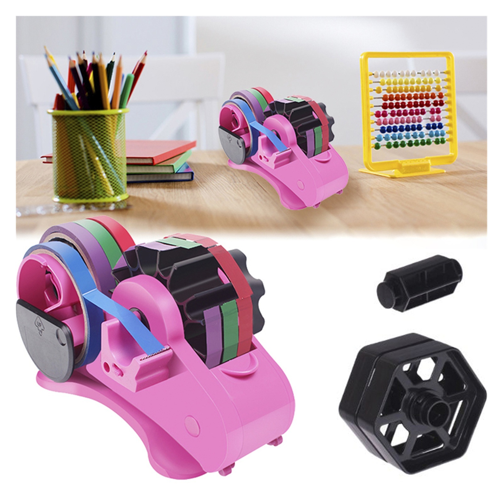 Multiple Roll Cut Heat Tape Dispenser for Heat Transfer Tape Reusable Semi-Automatic Tape Dispenser