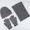 thumbnail image 3 of Children Hat Scarf And Glove Set Fashionable Outdoor Baby Warm Three Piece Set, 3 of 6