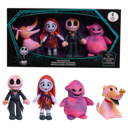 Disney Tim Burton's The Nightmare Before Christmas Plush Collector Set, Kids Ages 3 and up