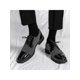 thumbnail image 4 of Men's Brock Style Pointed Toe Pu Leather Derby Shoes, Lace-up Design Classic Business Formal Shoes, Slip-on Lightweight Driving Shoes, 4 of 5