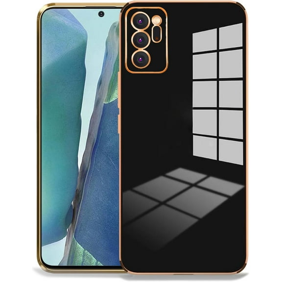 Galaxy Note 20 Ultra Case, Designed for Electroplated Samsung Galaxy Note 20 Ultra 4G/5G Phone Case, Case Soft TPU Protective Shockproof Flexible Samsung Galaxy Note 20 Ultra Case 6.9'' Black