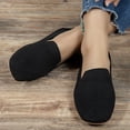 thumbnail image 6 of KIJBLAE Women's Plus Size Mesh Low Cut Slip On Flats, Breathable Soft Sole Comfortable Casual Shoes Spring Summer Black 43, 6 of 8