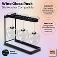 thumbnail image 3 of Porta copas de vino plegable de 3 niveles de acero inoxidable HAPPY SINKS, 3 of 6
