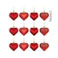 thumbnail image 3 of 12Pcs Heart Shaped Ornaments for Valentine's Day Christmas Party Decoration Romantic Hanging Balls in Various Finishes, 1.77 Inches, 3 of 9