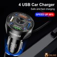 thumbnail image 2 of O 3a Qc3.0 4 Usb cargador De coche Pc Material De retención estable salida De corriente led Luz uno Para cuatro cargador De teléfono del Carro huangjie unisex, 2 of 2