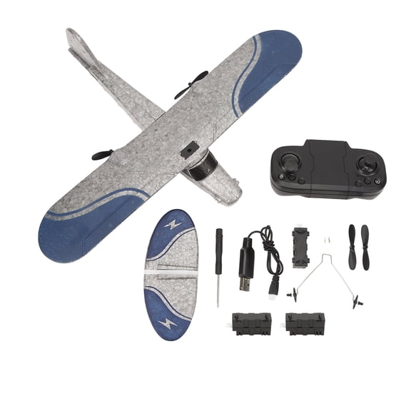 Falleo Clearance RC Plane Durable RC Glider Remote Control Airplane Fixed Wing Aircraft Jet With LED Light for People Over 14 Years Old 2 Batteries