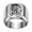 Silver, variant on Men's 18mm Animal Tiger Stainless Steel Polished Ring Minimalist Personalized Vintage Band Jewelry Silver Size 11