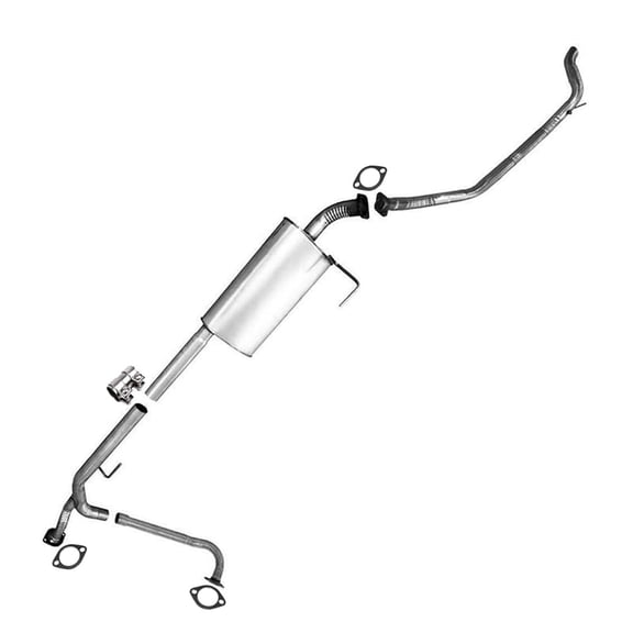 Exhaust Intermediate Pipe, Muffler and Tail Pipe Fits 2004-2006 Nissan Titan 5.6L RWD - Direct Fit