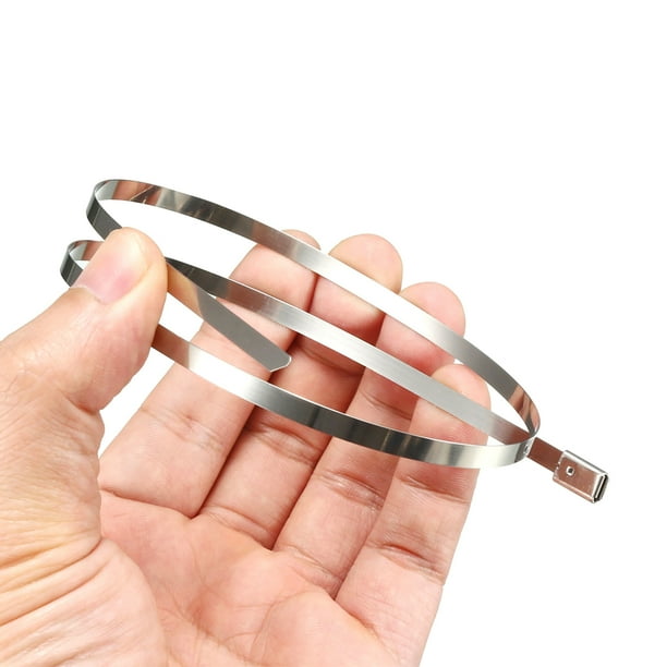 Uxcell 22-inch Stainless Steel Cable Zip Ties 0.18 Inch Width