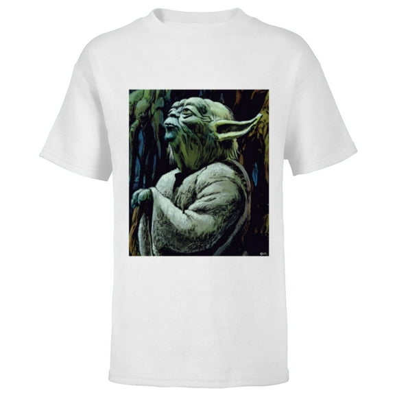 Star Wars Yoda Meditation on Dagobah Ralph McQuarrie - Short Sleeve T-Shirt for Kids - Customized-White