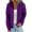 Dark Purple, variant on Bexdxz Women Casual Full Zip Up Cardigan Basic Jacket Lightweight Long Sleeve Sweatshirt Solid Color Jacket With Pockets Coffee 2XL