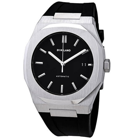 D1 Milano P701 Automatic Black Dial Black Rubber Men's Watch ATRJ01