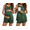 A02-green, variant on Womens Maternity Nursing Pajamas for Hospital Sleeveless Pregnancy Breastfeeding Sleepwear Set