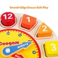 thumbnail image 4 of Coogam Wooden Shape Color Sorting Clock,Teaching Time Number Puzzle Stacking Sorter Montessori Learning Educational Toy for 3 Years Old, 4 of 8