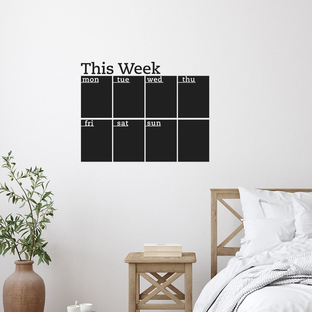 LITINKIMI Black Chalkboard Wall Calendar Sticker for Easy Planning 3Pcs