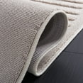 thumbnail image 5 of SAFAVIEH Urban Femie High Low Circle Striped with Fringe Runner Rug, Grey/Light Grey, 2'2" x 8', 5 of 8