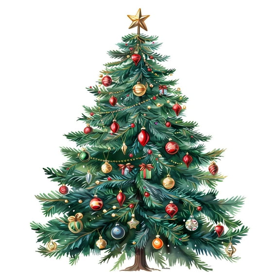 SkyOlla Merry Christmas Tree Santa Sleigh Wall Sticker – Decorative Vinyl Decal for Bedroom, Living Room, Kids Room & Home – Self Adhesive | Pack of 2