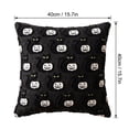 thumbnail image 2 of Halloween Pillow Cover, Vintage Halloween Black Cat Pumpkin Accent Pillow Case, Halloween Decorations for Indoor Home Living Room, Halloween Themed Woven Pillow Protector, Zipper, 2 of 6
