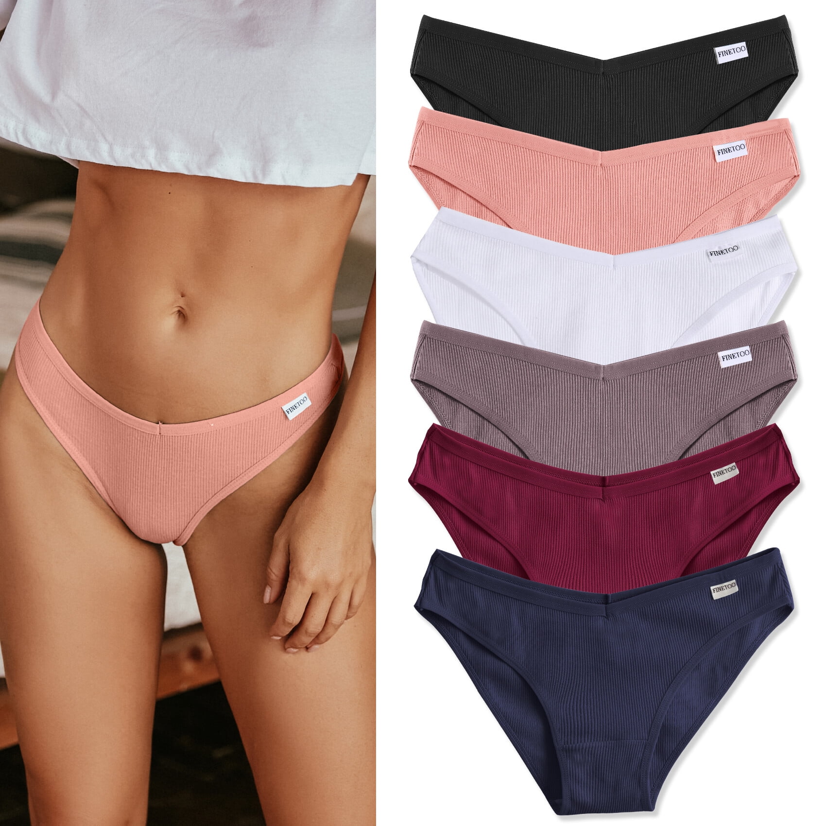 Finetoo M 2xl Cotton Panties For Women Low Waist Briefs Female Breathable  Underwear Girls Intimates Lingerie Solid Colo Größe XXL Farbe Pink