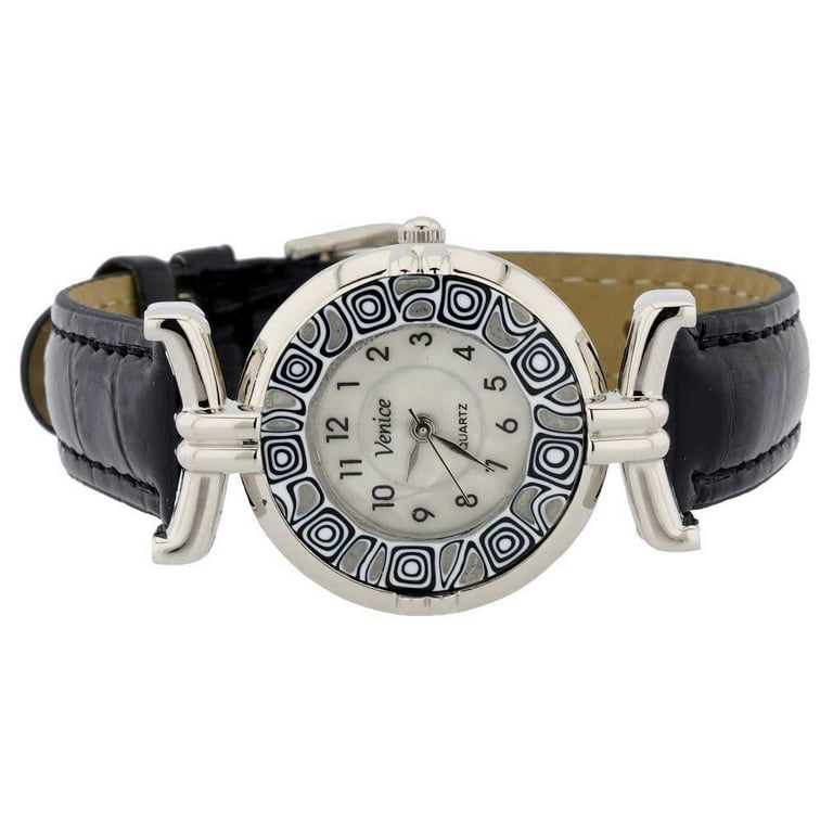 GlassOfVenice Murano Glass Millefiori Watch with Leather GlassOfVenice Murano Glass Millefiori Watch with Leather