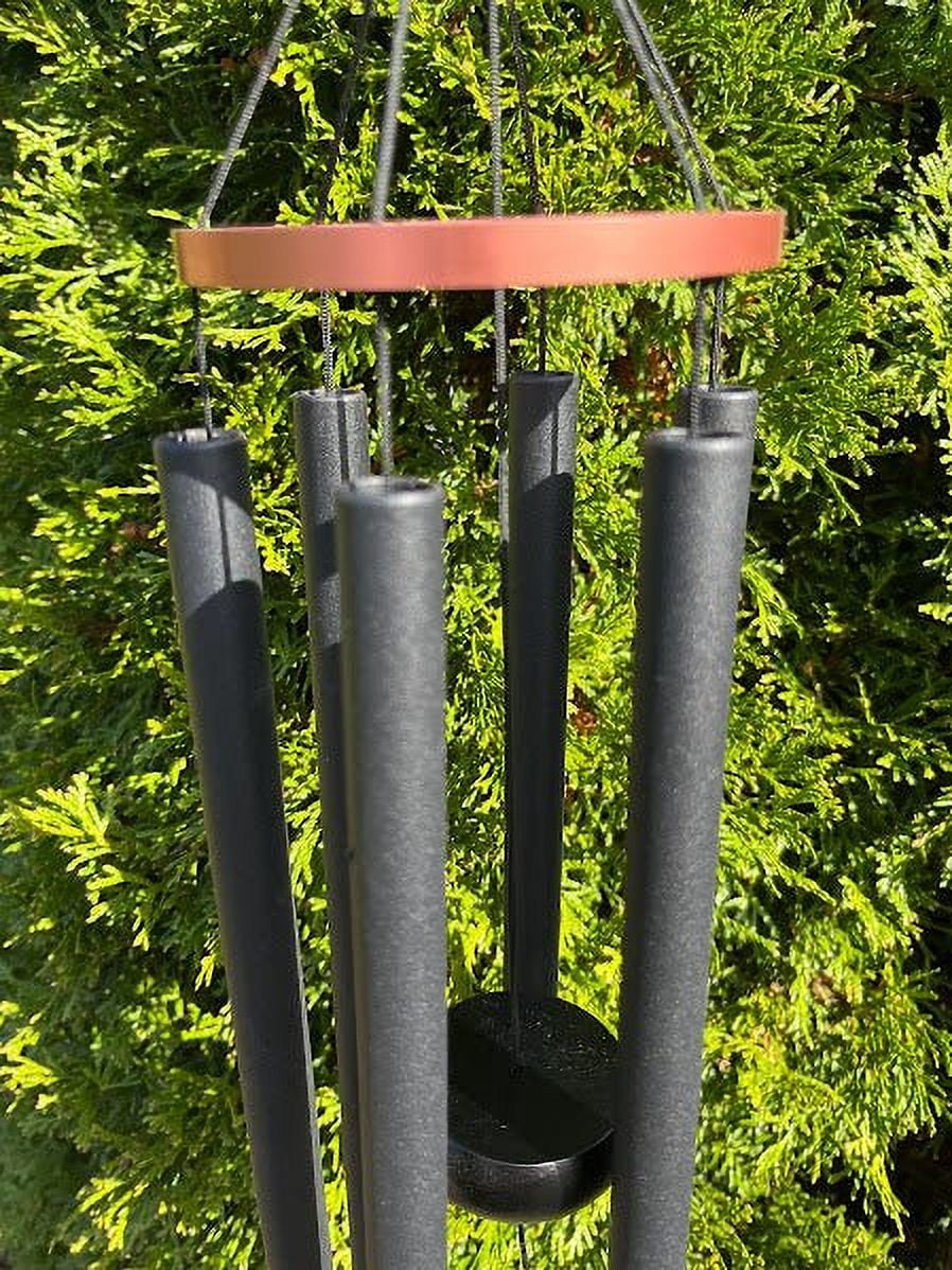 Panacea Products 80119 24 in. Nordic Habitat Wind Chime with Matte Finish - Black