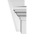 thumbnail image 4 of Ekena Millwork 50" Bottom Width x 53 1/2" Top Width x 6"H x 1"P Traditional Crosshead w/ Deco Keystone, 4 of 24