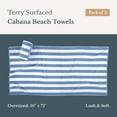 thumbnail image 3 of Casa Platino 2 Pack Cabana Stripe Beach Towel, Oversized Beach Towel 36"x72", Soft & Absorbent, Beach Towels - Light Blue, 3 of 8