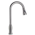 thumbnail image 6 of ALFI brand AB2043-BSS Traditional Solid Brushed Stainless Steel Pull Down Kitchen Faucet, 6 of 7